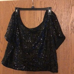 Sequin crop top